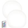 Lunartec palla solare a led: Palla luminosa a LED solare, Ø 30 cm, RGBW (pallina luminosa picchetto da terra, sfere solari per giardino, rgbw)