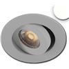Isoled Faretto LED da incasso MiniAMP, 3 W, 24 V DC, bianco neutro, girevole e orientabile, in alluminio spazzolato
