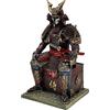LOOYAR Statua medievale antica samurai guerriero non morto, statuetta in resina, statuetta artigianale per casa, soggiorno, veranda, ufficio, scrivania, tavolo, idea regalo (globo rosso)