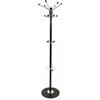 COSE DA CASA Appendiabiti da Terra Nero con 17 Ganci e Portaombrelli Integrato Attaccapanni Moderno in Metallo Piantana Stabile H175cm stand per Ingresso Casa Ufficio e Hotel Eleganza e Ordine