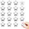 Gnovldg 20 Pezzi Argento Magneti a Forma di Stella 3D 2.5cm Riusabili | Stella Calamite Frigorifero, Mini Calamite 3D per Frigorifero, Lavagna Magnetica, Lavagna Bianca, Cucina, Ufficio
