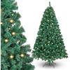Ansobea Albero di Natale artificiale con illuminazione, 210 cm, 1200 punte, montaggio rapido, pieghevole, resistente al fuoco, LED