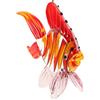 JECOMPRIS Pesce Decorativo in Vetro Colorato, Statuina Marina da Tavolo Rossa | Espositore Autonomo Compatto, per Mensole e Consolle D'ingresso, Pezzo Singolo Pronto da Regalare