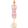 YARNOW Manichino da Sarta 1/4 Base Regolabile per Design Moda | Pu e Cotone Elasticizzato, Legno, Aspetto Raffinato, Uso Domestico e Didattico, Beige, Compatto