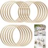 MIYUANGKJ 16 anelli in legno di bambù, 10 cm, per il fai da te, per San Valentino, anniversario, matrimonio, decorazione da parete