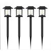 EOCOYAR 4 Pezzi Lampada da esterno a LED solare con picchetto da terra per prato, giardino, villa, cortile, parco e cortile Illuminazione decorativa per giardini
