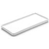 Gurygo Vassoio rettangolare in ceramica da 25,4 cm, vassoio da bagno in porcellana, vassoio per gioielli, organizer per vasca da bagno, portasapone, lavello da cucina, bianco