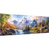 Hoobee Diamond Painting Grandi Dimensioni Montagne, Diamond Painting Kit Completo Paesaggio, Pittura Diamante Fai Da Te, Punto Croce Kit Arte E Artigianato Per Casa E Pareti Decorazione 30x80cm