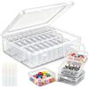 LuxTerra Scatole Plastica Mini Trasparente, 30 Scatolette con Coperchio | Organizzatori di Piccole Perline, per Perline, Bottoni, Semi, Viti