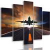 Feeby Frames Feeby Quadro Su Tela Aereo Trasporto 5 Pezzi Tipo A 150x100 cm Stampa Murale Fotografia Decorazione da parete Immagini Moderni per Soggiorno Camera da Letto Ufficio Cucina Cielo Strada