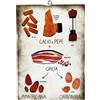 KUSTOM ART Quadro da Parete Serie Ingredienti Ricette Cucina Italiana Cacio e Pepe + Gricia Stampa su Legno 25x18 cm