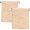 GNHG 2 Pezzi 40 * 50CM Borsa in pelle scamosciata antipolvere Custodia per custodia antipolvere in seta, con coulisse, di scarpe per borsa in pelle,Evita che i sacchetti si ossidino-beige
