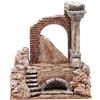 Holyart Ambientazioni, botteghe, case, pozzi: Parte di muro romano con 2 colonne presepe 10 cm 27x24x18
