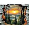 CEOVR Paesaggio Diamond Painting Kit 30x40cm DIY Diamante Kits,Set di Pittura a Diamante Paesaggio Dietro la Corteccia di un Albero