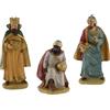Aurora Store Tris 3 pz RE MAGI da h. 11 12 cm Classica Natività Oro Presepe Statuine in Resina con 3 soggetti Stutue Personaggi da 11 cm