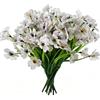 Naapesi 12 Pezzi Fiori Artificiali di Viola per Esterni, Finti Piante Decorazione | resistenti ai raggi UV, in plastica, fiori finti da esterno per casa giardino patio ufficio matrimonio