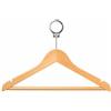 HOLITY Confezione da 40 Grucce Antifurto per Hotel in Legno Massello Naturale con Barra Porta Pantaloni Antiscivolo e Anello Antifurto