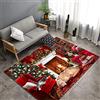 Morbuy Tappeto Salotto Grande Pelo Corto Moderno, Moquette Antiscivolo Natale 3D, Grandi Dimensioni Soggiorno Bambini Camera da Letto Decorazione Tappeti (Camino di Natale,100x120cm)