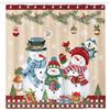 Arquiel Tenda Doccia, Natale Pupazzo Di Neve Lavabile 182X182 Cm Poliestere Impermeabile Tenda Vasca Da Bagno Decoration Con Occhielli E 12 Ganci