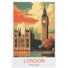 AOJYLXE Poster da parete vintage con stampa di Londra Inghilterra, 20 x 30 cm, paesaggio con città panoramica, decorazione estetica per la stanza e grandi opere d'arte per casa e ufficio