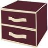 House Collection Cassettiera in TNT rossa a 2 cassetti 30 x 30 x 25 cm (HSC1946)