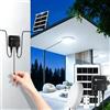 Aigostar Plafoniera LED Soffitto Solare Interno Esterno 35W / 6500K IP65 | 350lm; Batteria 3000mAh; Angolo 90°; Area 6m²; Telecomando; Interruttore a tirante; Use: garage/patio/bagno; For: casa