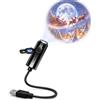Generico Proiettore di Natale USB Plug and Play per soffitto (6 film) | Proiettore di Natale per interni, girevole a 360°, luna USB, per soffitto della camera da