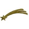 COSE DA CASA Stella cometa oro luminosa cm 19x6 a batterie per grotta capanna presepe albero puntale i natale addobbi natalizi decorazioni