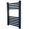 Greened House Scaldasalviette nero dritto, larghezza 400 mm x altezza 600 mm, piatto centrale scaldasalviette bagno