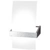 Top Light Applique Contemporanea Metallo Foglia Argento Vetro Bianco 1 Luce G9