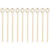 BENECREAT 100PCS Chiodini Occhiello Chiodini da Bigiotteria Perno Placcato 18K Oro Reale Eye Pin di Ottone per Monili Design Creazione di Gioielli Bracciali Collane Catene 30x0.7mm