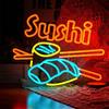 Maimeili Colorato LED neon segno giapponese ramen sushi dumpling lampada decorativa illuminare segno per negozio di dessert ristorante bar cucina casa arte parete decorazione