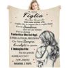 ZQYMM Coperta Personalizzate Figlia, Regalo Figlia Compleanno, Coperta per Figlia da Mamma Papà, Regalo di Compleanno per Figlia