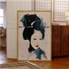 TINGGATG Stampa D'Arte Moderna Pittura Astratta Geisha Giapponese Stampa Su Tela Poster Immagine Per Soggiorno Camera Da Letto Studio Ufficio Bar Arredamento Per La Casa 50X70 Cm.