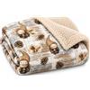 Tata Home Coperta Plaid Morbida Coperta Pile Super Calda Invernale Plaid Divano Flanella Retro Agnellato Sherpa 3 Misure 5 Disegni (Pignette, Singolo 150x200 cm)