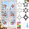 Zocipro 15pcs Set di Immagini per Finestre di Natale con Stelle per Bambini | Decorazioni per Finestre Natalizie, per l'Avvento Capodanno