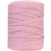 GOHOF Corda macramè da 4 mm x 300 m, in cotone macramè di alta qualità, 4 fili intrecciati in morbido cotone, perfetta per macramè, rosa chiaro
