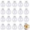 FALSKT 20PCS Palline di Natale Trasparenti 6cm Riempibile Palle Natale Plastica Fai da Te Palle di Natale da Decorare Vuote Ornamentperp per Alberi di Natale Palline Artigianali Nozze Decorazioni