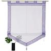 SIMPVALE Tenda a Pacchetto Finestre, Viola 60 x 140 cm Tende Romana, Tende per Interni in Voile Trasparente con Decorazione con Nappe per Cucina, Bagno, Balcone