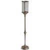 Gralara Portacandele Cilindro Antivento, Candeliere Alto da terra con Base | Candeliere Decorativo Antico da Terra in Metallo e Vetro per Esterno, Cena Romantica