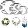 JOZMMZEOOA 12 Pezzi Cerchio Metallo 10/15/20CM Creatività Fai Cerchio per Ghirlanda | 2.8 MM Cerchi Metallici per Hobbistica, Acchiappasogni, Decorazioni in Macramè e Ghirlande Artigianali E Pendenti