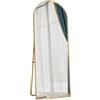 Tanant 162 × 53 cm, telaio minimalista specchio da pavimento, solido specchio per tutto il corpo, montato a parete, appoggiato o posizionamento libero per camera da letto, soggiorno
