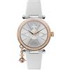 Vivienne Westwood Orb Pastelle Ladies Quartz Watch with Silver Dial & White Leather Strap VV006RSWH