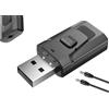 Lustrens Adattatore USB Bluetooth 5.0, 4 in 1, trasmettitore e ricevitore audio stereo wireless
