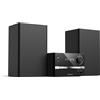 Lustrens Altoparlante stereo portatile da tavolo (30 W, lettore CD, Bluetooth, radio FM, USB MP3, ingresso jack da 3,5 mm), colore nero