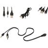 Lustrens Cavo 2-in-1: da Micro USB a USB e con jack audio da 3,5 mm, lunghezza 50 cm