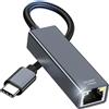 Lustrens Adattatore USB-C a Ethernet, adattatore di rete Gigabit per iPhone e MacBook