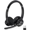 TechRise Auricolare Bluetooth con microfono, cancellazione del rumore ENC e adattatore USB
