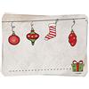 Logbuch-Verlag 25 etichette rettangolari autoadesive natalizie color grigio decorate con palline e calzini color rosso e verde personalizzare confezioni regalo Natale scrivibili 7 x 5 cm