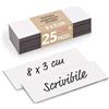 Magstick 25 Etichette Magnetiche per Cassetta Attrezzi 8 x 3 cm - mag207 | Targhette riutilizzabili bianche da scrivere per carrelli da lavoro, contenitori metallici, scaffali, armadietti e lavagne